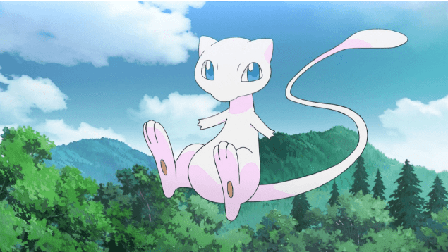 Mew como se ve en el anime Origins